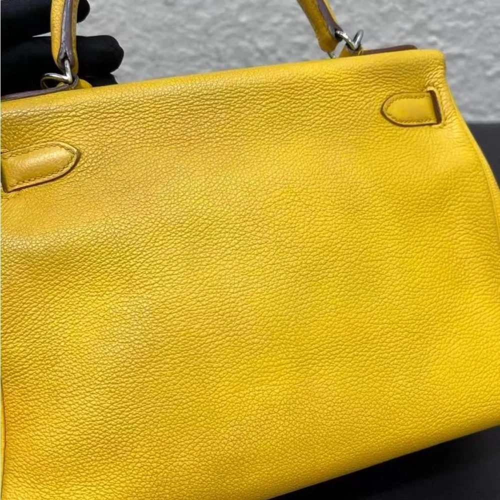 Hermes K28 Yellow with Silver Hardware - Picture 4 of 10